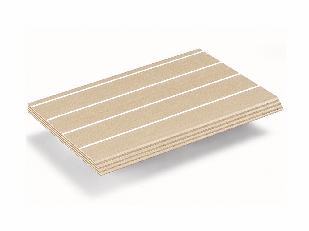 Scanalato Iroko Gommato Bianco