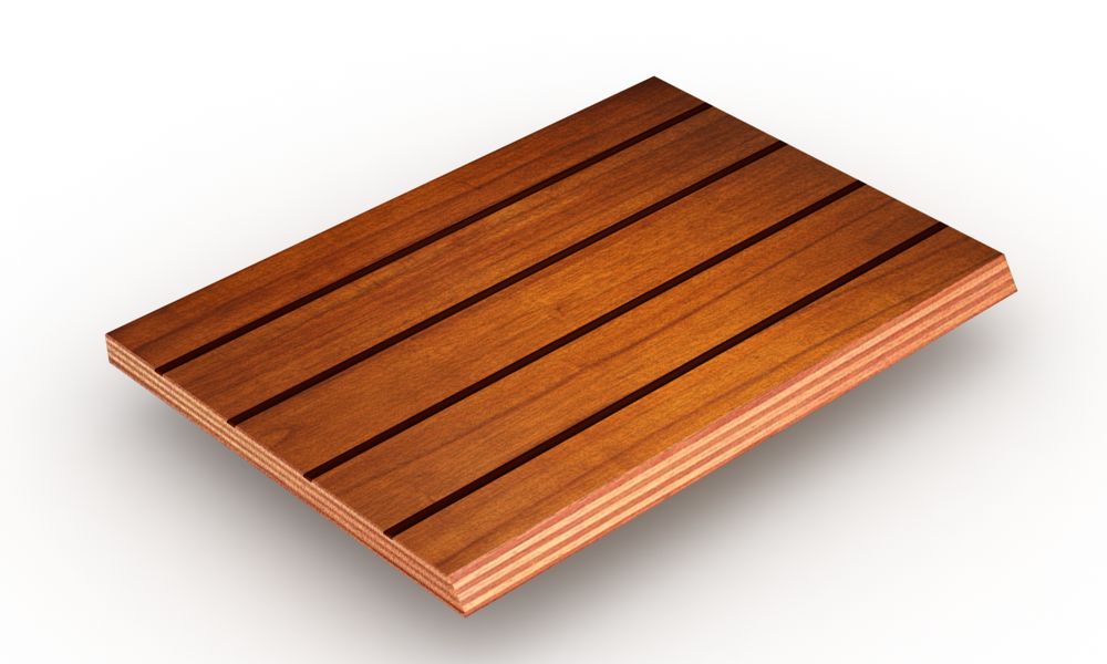 Scanalato Teak Gommato Nero